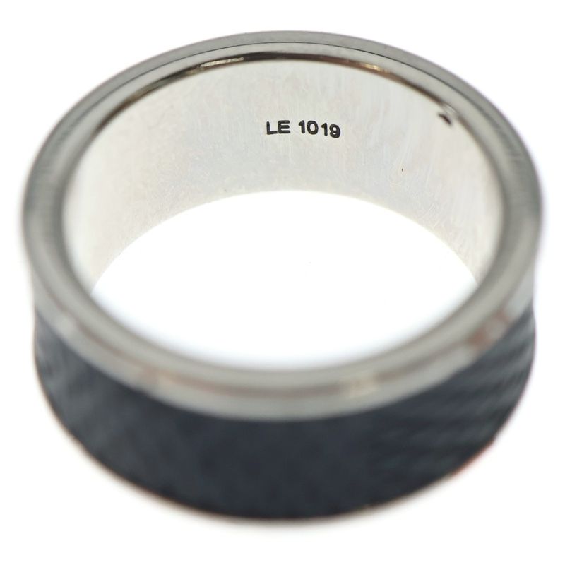 Louis Vuitton Monogram Eclipse Ring Black Silver