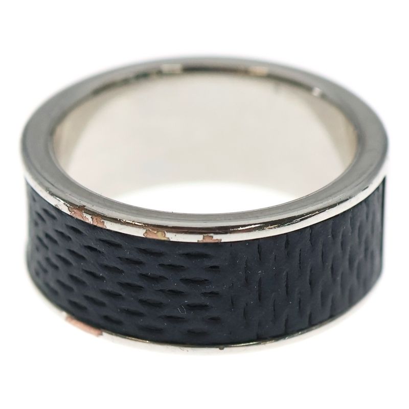 Louis Vuitton Monogram Eclipse Ring Black Silver