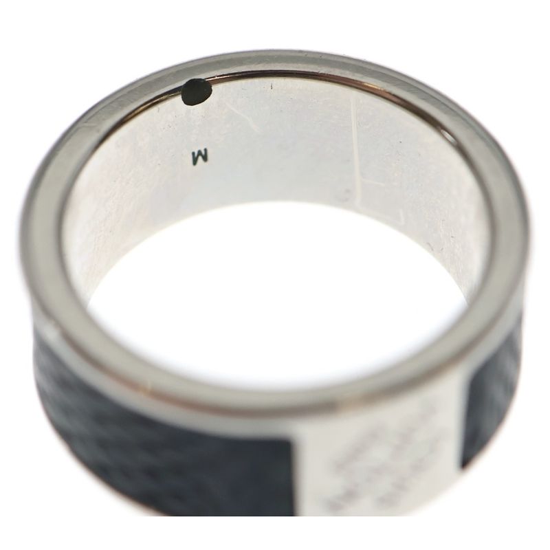 Louis Vuitton Monogram Eclipse Ring Black Silver
