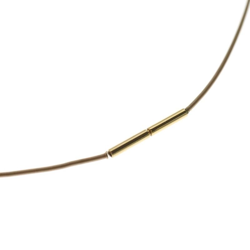 Hermes Cage Ash Logo Necklace Navy Navygold