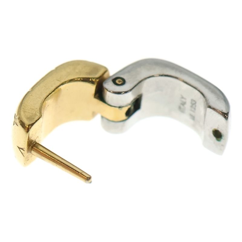 Louis Vuitton Cles Doreil Nanogram Earrings Gold Silver Single Ear