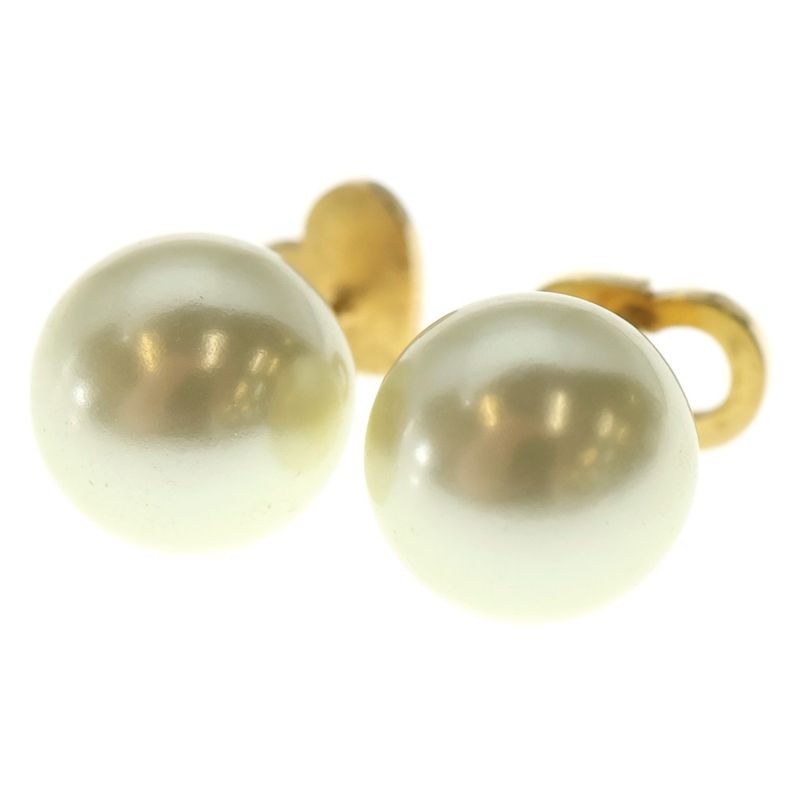 Dior Tribal Pearl Earrings Rhinestone Gold