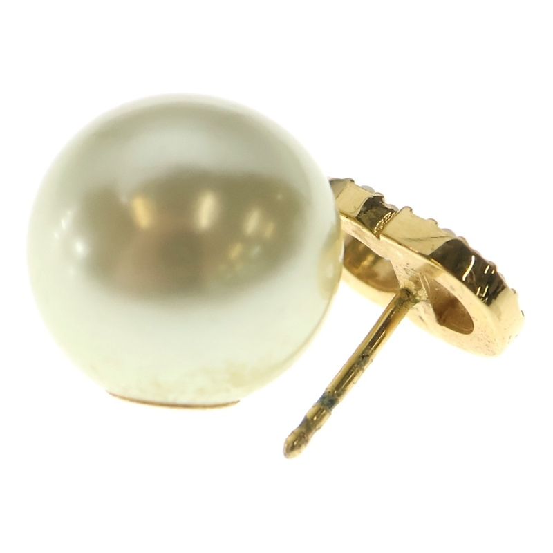 Dior Tribal Pearl Earrings Rhinestone Gold