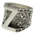 Gucci Alphabet Letter Ring Silver XL