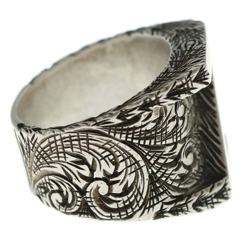 Gucci Alphabet Letter Ring Silver XL