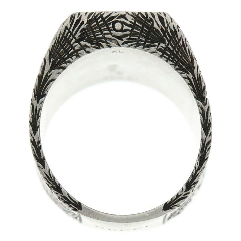 Gucci Alphabet Letter Ring Silver XL