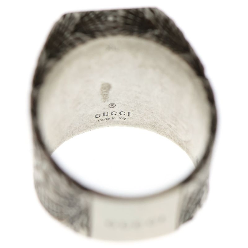 Gucci Alphabet Letter Ring Silver XL
