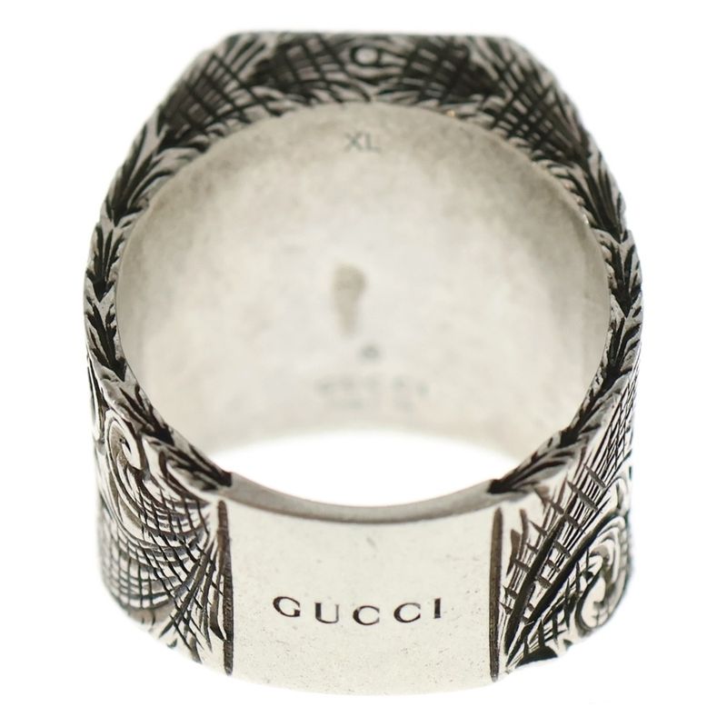 Gucci Alphabet Letter Ring Silver XL