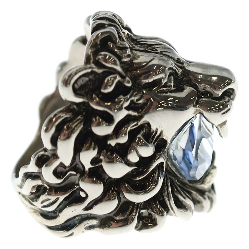 Gucci Lion Ring Color Stone Silver Metal