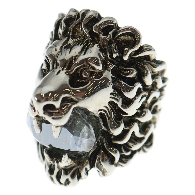Gucci Lion Ring Color Stone Silver Metal