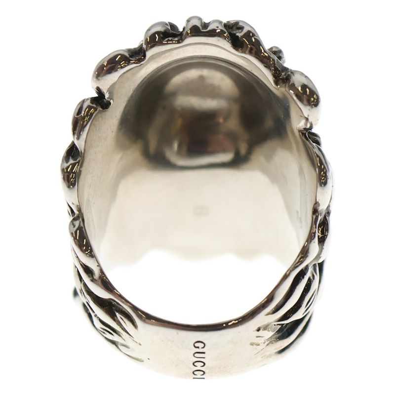 Gucci Lion Ring Color Stone Silver Metal