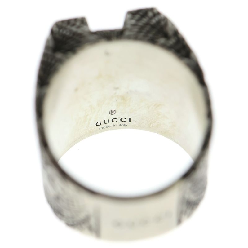 Gucci Alphabet Letter Ring Silver