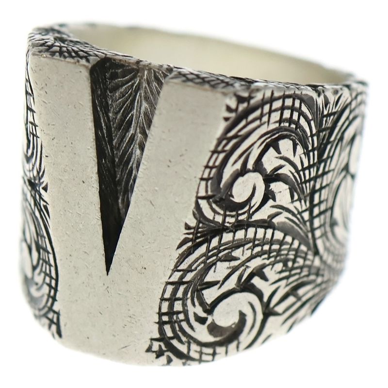 Gucci Alphabet Letter Ring Silver