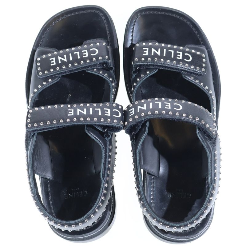 Celine Logo Studded Sandals