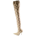 Balenciaga Over Knee High Boots Hives All Pattern Brown