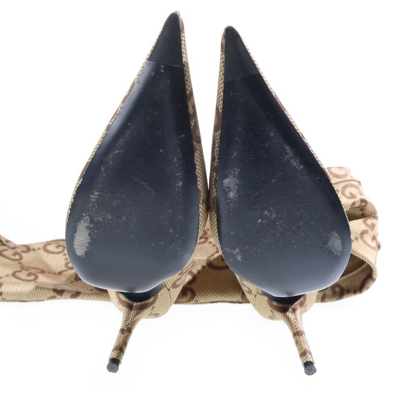 Balenciaga Over Knee High Boots Hives All Pattern Brown