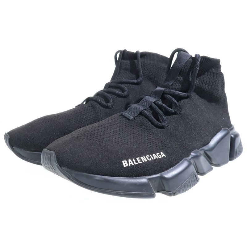 Balenciaga Speed Lace Up Sneaker Up High Cut Sneakers Black