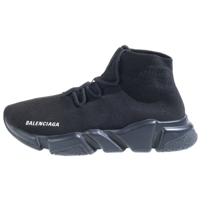 Balenciaga Speed Lace Up Sneaker Up High Cut Sneakers Black