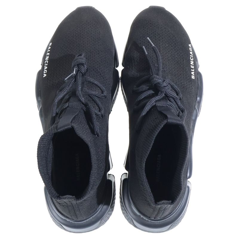 Balenciaga Speed Lace Up Sneaker Up High Cut Sneakers Black