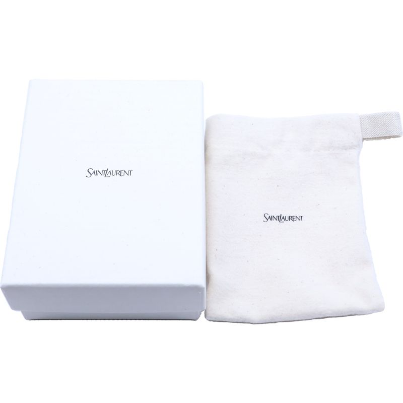 Saint Laurent Paris Origami Tiny Wallet Black Leather