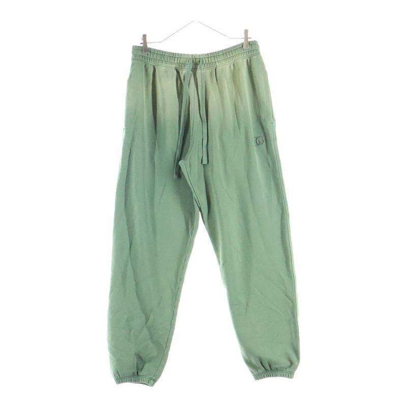 Gucci Degrede Sweatpant Fade Logo Embroidery Sweatpants Green Flat