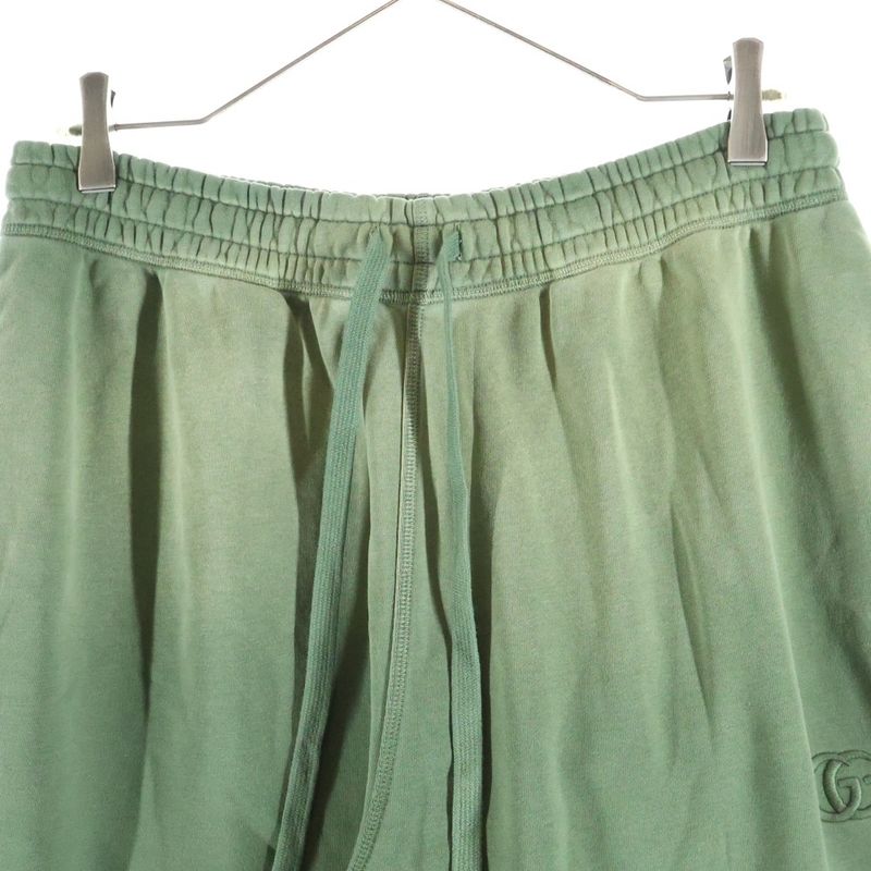 Gucci Degrede Sweatpant Fade Logo Embroidery Sweatpants Green Flat