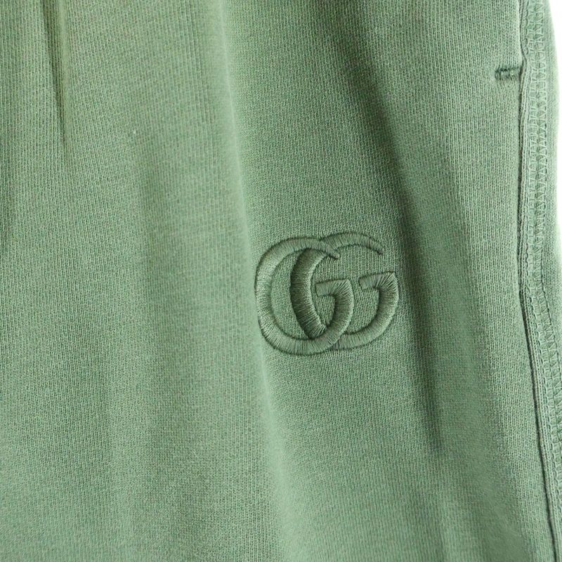 Gucci Degrede Sweatpant Fade Logo Embroidery Sweatpants Green Flat