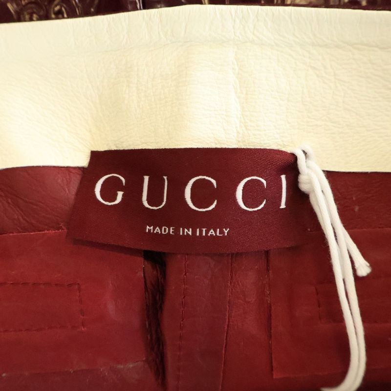 Gucci Embossed GG Motif Skirt Bordeaux