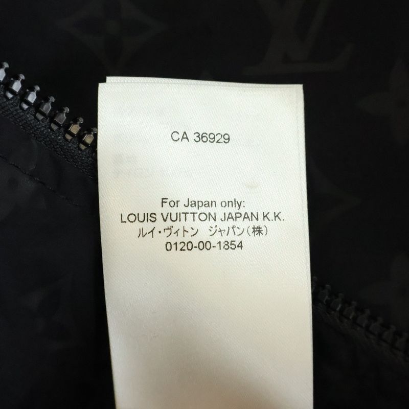 Louis Vuitton Mid Length Monogram Nylon Coat Black