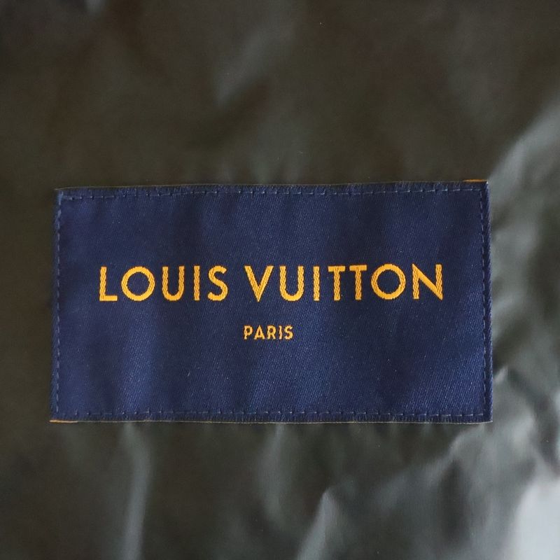 Louis Vuitton Mid Length Monogram Nylon Coat Black