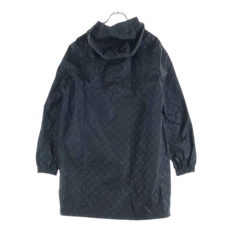 Louis Vuitton Mid Length Monogram Nylon Coat Black