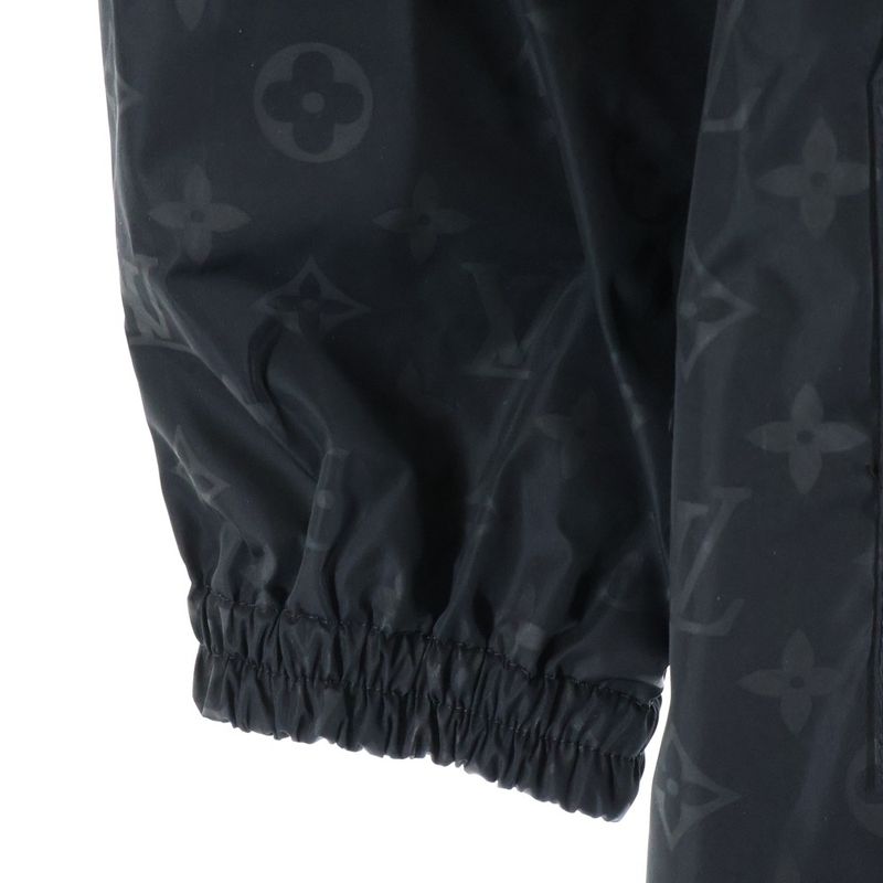 Louis Vuitton Mid Length Monogram Nylon Coat Black
