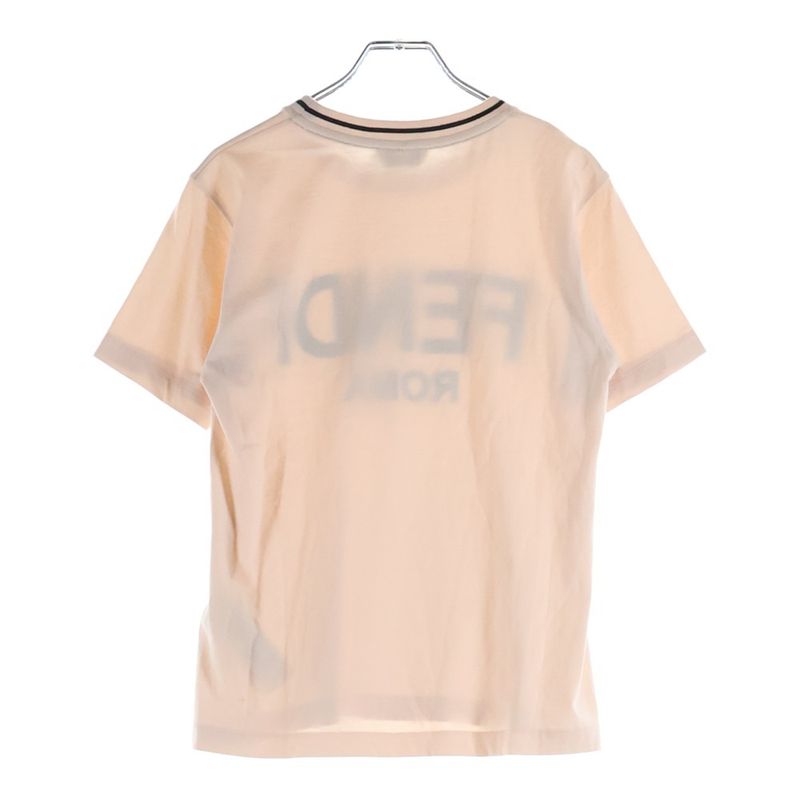 Fendi Front Logo Patch T-Shirt Aflw Crew Neck Short