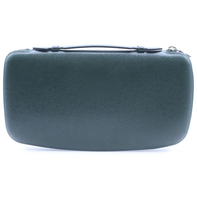 Louis Vuitton Taiga Organizer Atoll Epi Leather Wallet Pouch Green