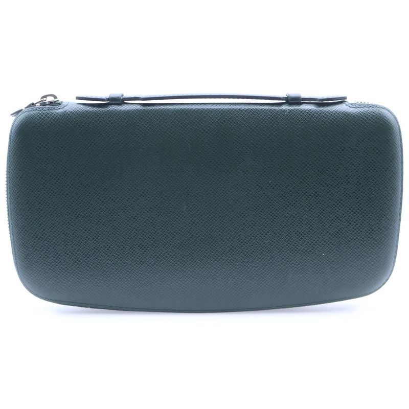 Louis Vuitton Taiga Organizer Atoll Epi Leather Wallet Pouch Green
