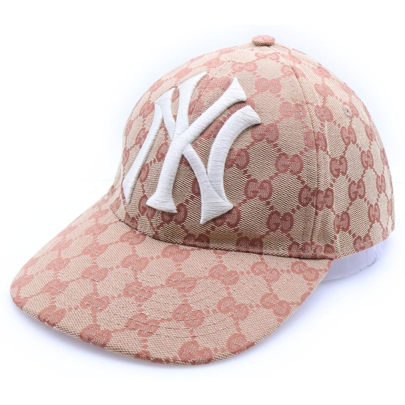 Gucci Mlb GG Canvas New York Yankees Baseball Cap Beige