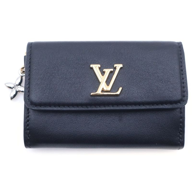 Louis Vuitton LV Bloom Mini Trifold Wallet Black