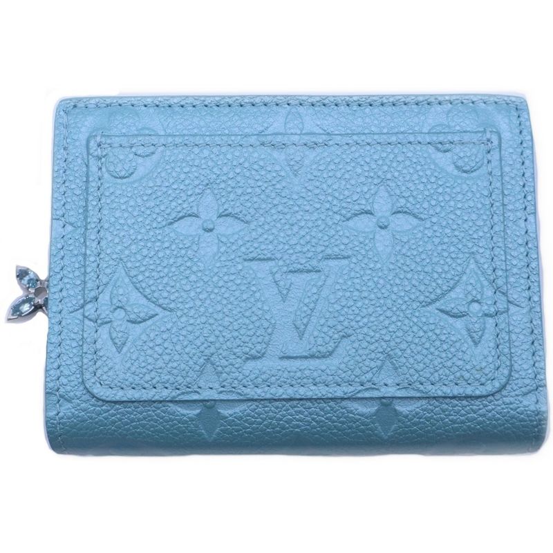 Louis Vuitton Monogram Empreinte Portefeuille Wallet Bifold Blue