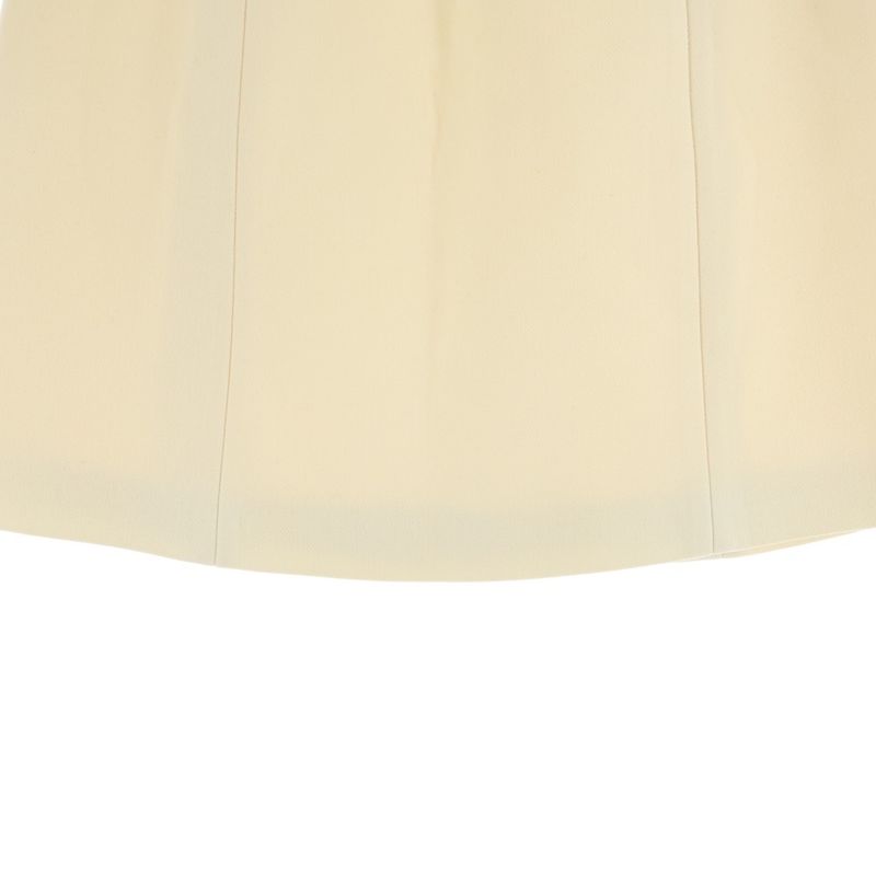 Prada Bicolor Wool Mini Skirt Ivory
