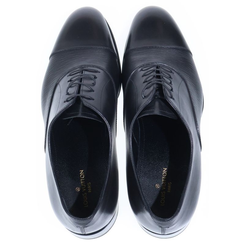 Louis Vuitton Epi Straight Tip Leather Shoes Black