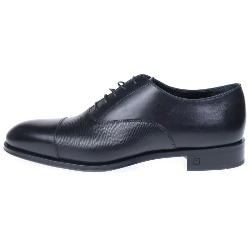 Louis Vuitton Epi Straight Tip Leather Shoes Black