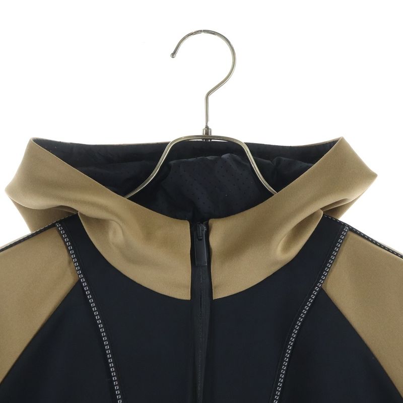 Fendi Zip Up Hoodie Black Beige Jacket