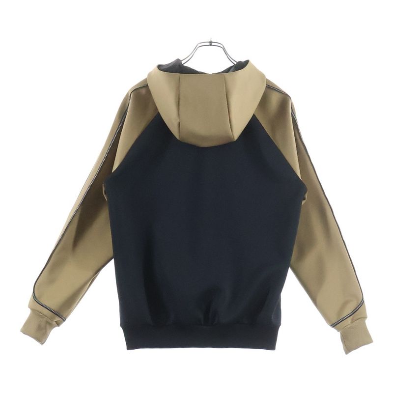 Fendi Zip Up Hoodie Black Beige Jacket