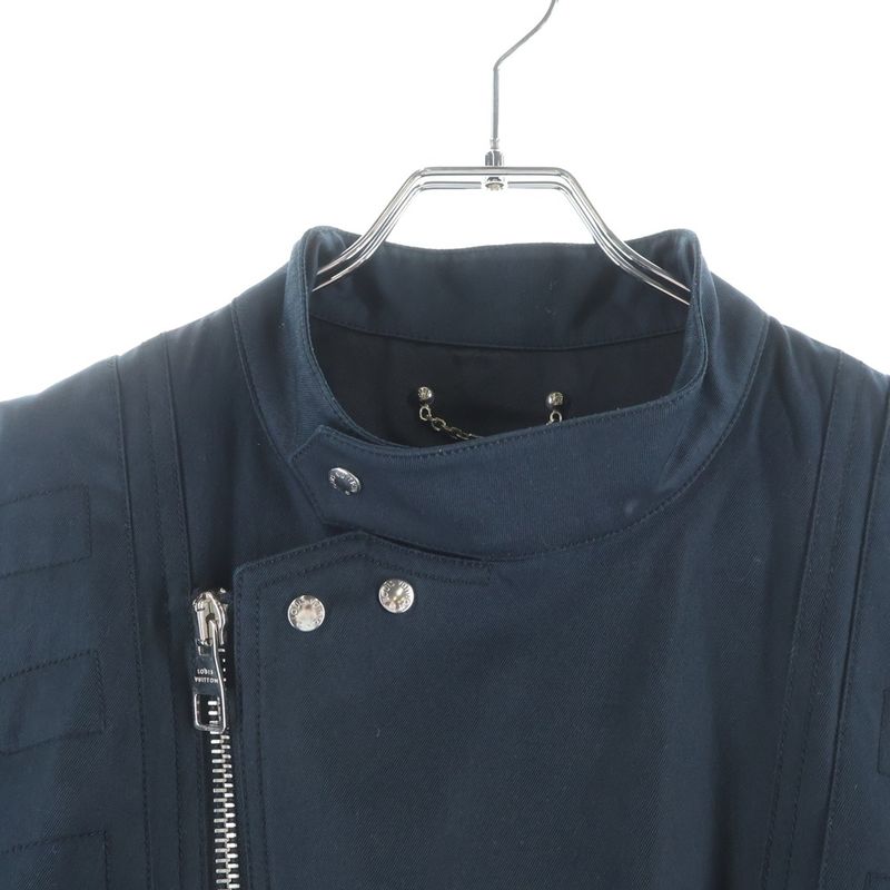 Louis Vuitton Cotton Zip Up Double Riders Jacket Black