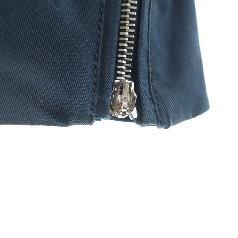 Louis Vuitton Cotton Zip Up Double Riders Jacket Black