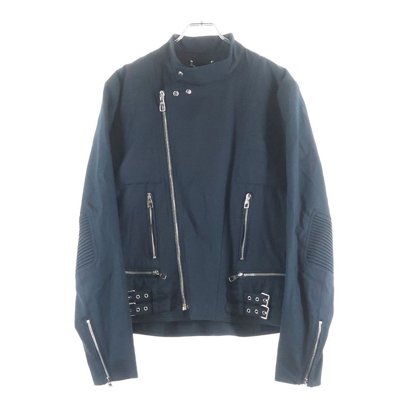 Louis Vuitton Cotton Zip Up Double Riders Jacket Black