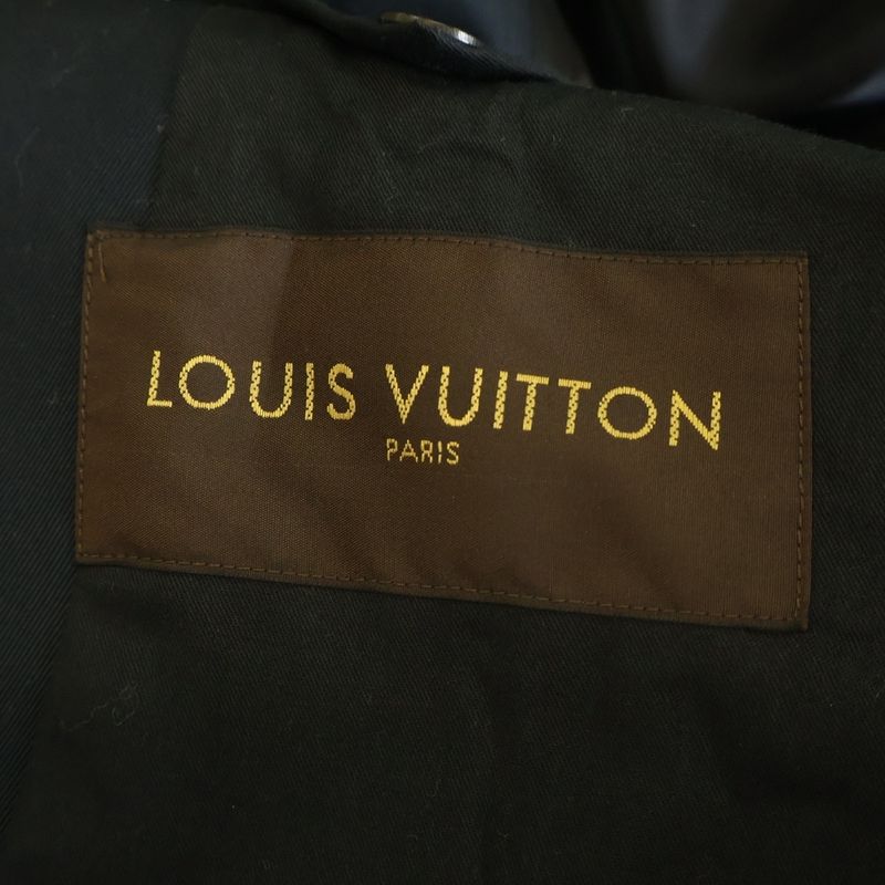 Louis Vuitton Cotton Zip Up Double Riders Jacket Black