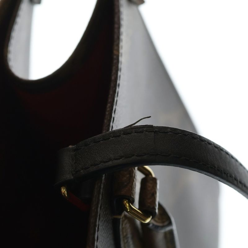 Louis Vuitton Monogram Reverse on the Go MM Tote Brown Leather