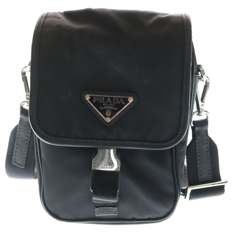 Prada Re-Nylon Shoulder Bag Black Nylon 2-Way