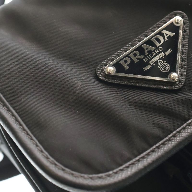Prada Re-Nylon Shoulder Bag Black Nylon 2-Way